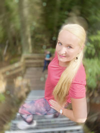 Portrait of woman smiling