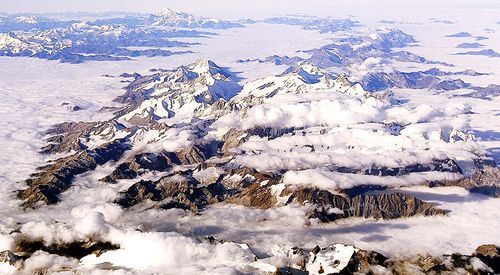 Scenic view of snow covered rocks