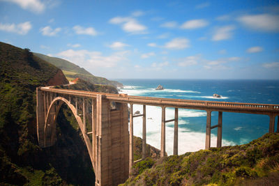 View of bridge over sea