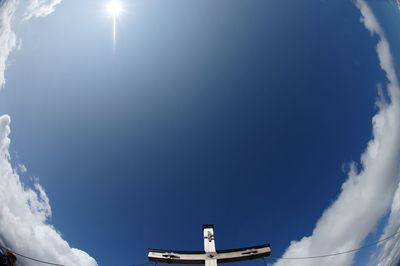 Low angle view of blue sky