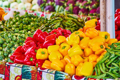 Close-up of vegetables for sale at market stall