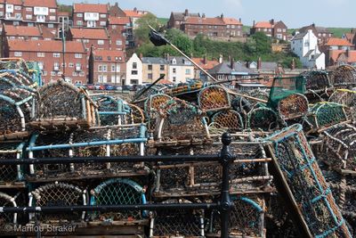 Whitby,yorkshire england -lobster pot catcher station