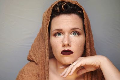 Close-up portrait of young woman