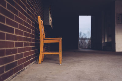 Close-up of empty home