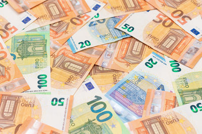 Full frame shot of paper currencies