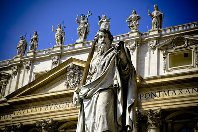 Low angle view of statue