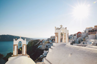 High section of church against clear sky