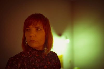 Portrait of young woman