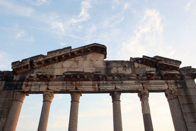 Low angle view of historical building against sky