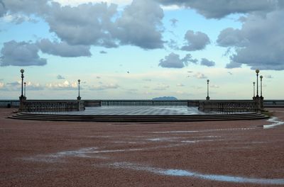 Scenic view of storm clouds over water