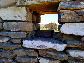 Close-up of stone wall