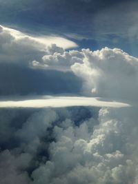 Aerial view of cloudy sky