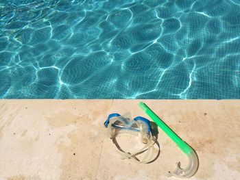 High angle view of swimming pool