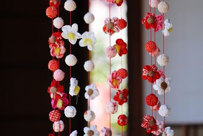 Floral art decor hanging indoors