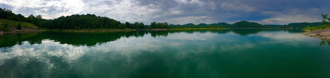Reflection of clouds in lake