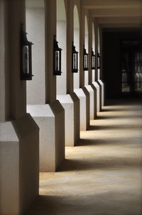 Columns in corridor