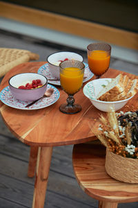 Close-up of food on table