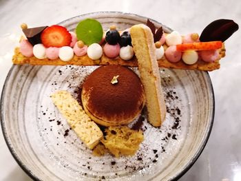 Close-up of cake in plate