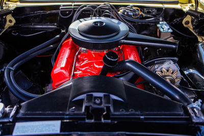 High angle view of vintage car