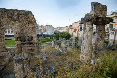 Old ruins against sky