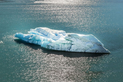 High angle view of ice formation in sea