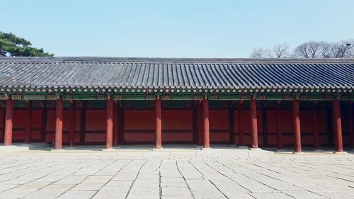 Exterior of building against clear sky