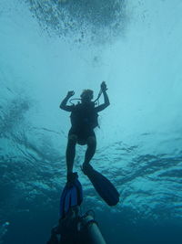 Scuba diving in sea