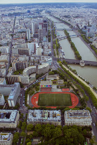 High angle view of cityscape