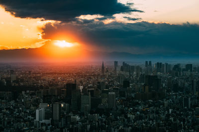 Cityscape at sunset