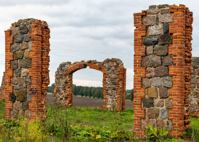 The stone and brick ruins are an unofficial tourist attraction 