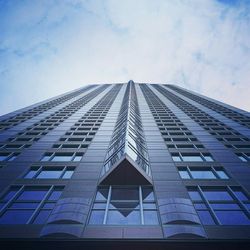 Low angle view of modern building against sky