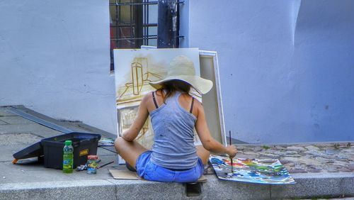 Woman with umbrella