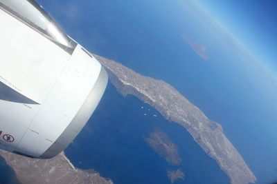 Aerial view of sea against sky