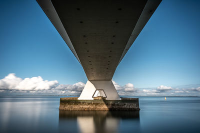 View of bridge over sea against sky