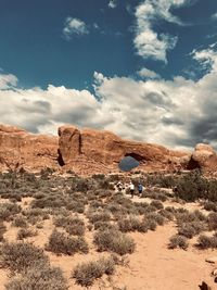 Rock formation in arches national park 