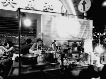 Group of people at restaurant
