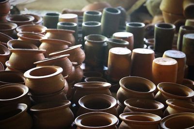 Close-up of containers