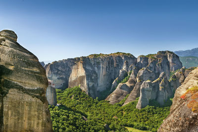 Landscape with rocks in meteora in summer,greece