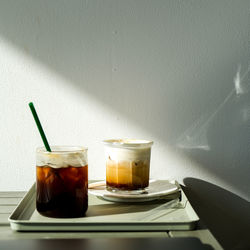 Close-up of drink on table