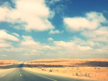 Scenic view of road against sky