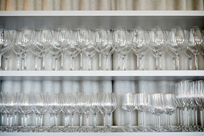 Close-up of glass bottles