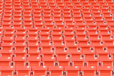 Full frame shot of empty chairs