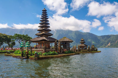 Bali water temple on bratan lake - pura ulun danu beratan temple, bali, indonesia.