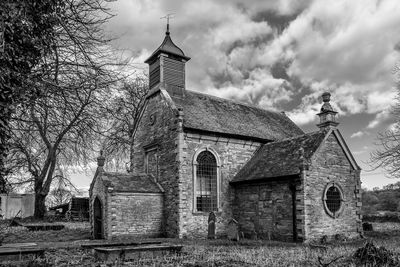 Low angle view of church against sky