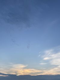 Low angle view of sky during sunset