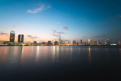 Illuminated city at night