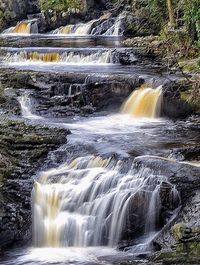 Scenic view of waterfall