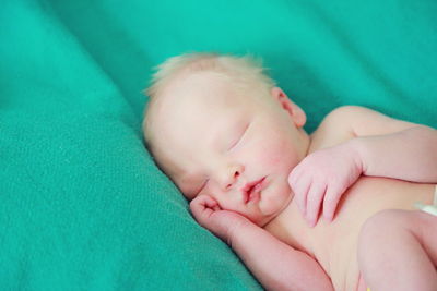 Close-up of baby sleeping