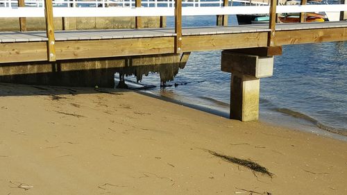 View of pier on lake