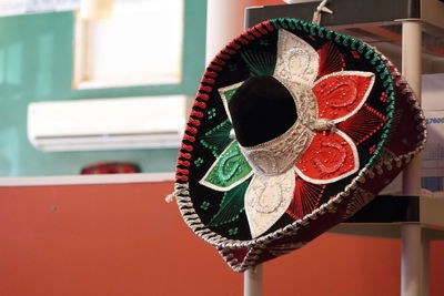 Close-up of multi colored umbrella